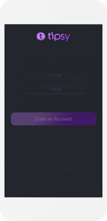 رابط کاربری (ui ux) اپلیکیشن tipsy