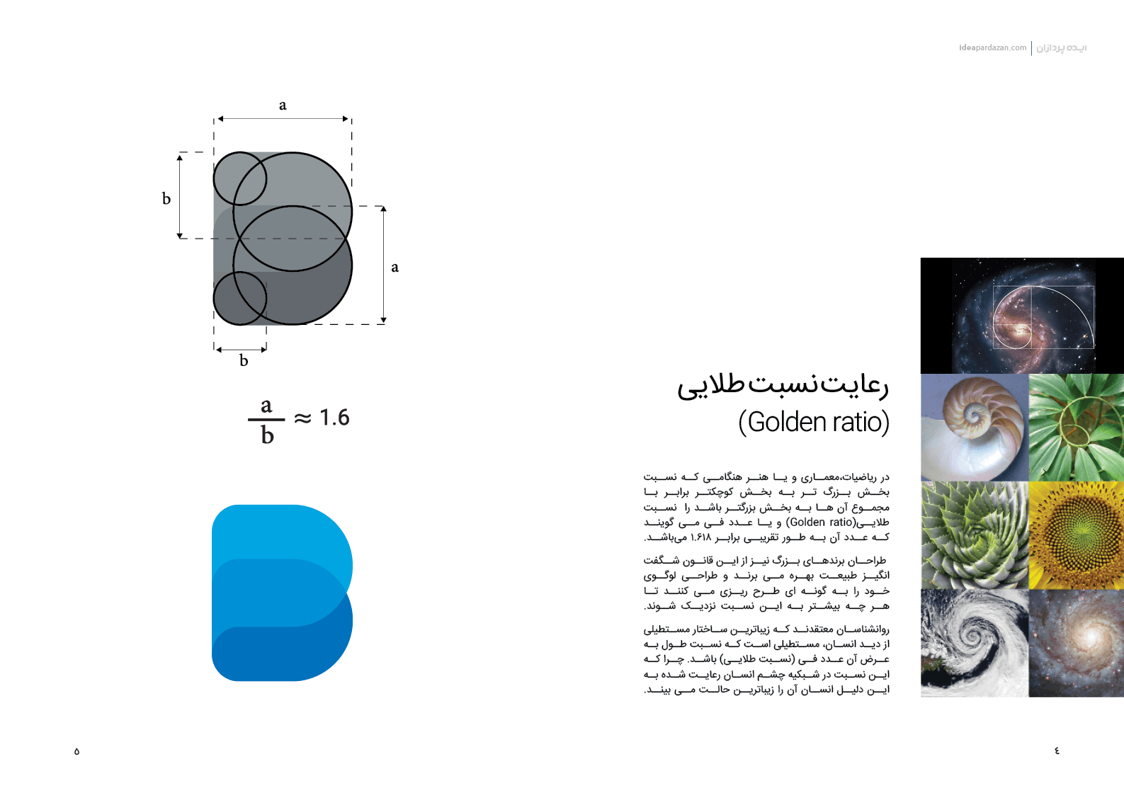 نسبت طلایی در طراحی لوگو بلو پی نسبت طلایی در طراحی لوگو بلو پی