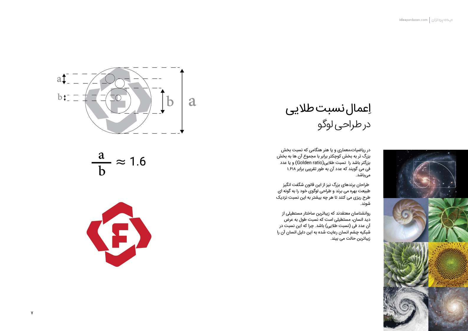 نسبت طلایی در طراحی لوگو فرانیرو